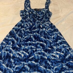 Guess Navy and Ivory Patterned Dress
